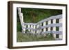 White wooden fence across rolling hill, Shaker Village of Pleasant Hill, Harrodsburg, Kentucky-Adam Jones-Framed Photographic Print