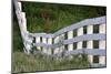 White wooden fence across rolling hill, Shaker Village of Pleasant Hill, Harrodsburg, Kentucky-Adam Jones-Mounted Photographic Print