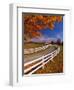 White Wooden Fence Along Farm-Bob Krist-Framed Photographic Print