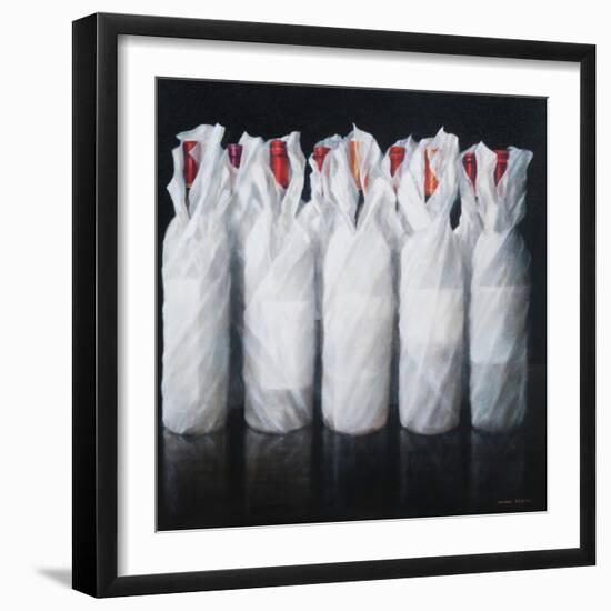 White Wrapped Wine, 2012-Lincoln Seligman-Framed Giclee Print