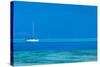 White Yacht at Stunning Tropical Lagoon of Bora Bora-BlueOrange Studio-Stretched Canvas