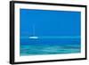 White Yacht at Stunning Tropical Lagoon of Bora Bora-BlueOrange Studio-Framed Photographic Print