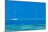 White Yacht at Stunning Tropical Lagoon of Bora Bora-BlueOrange Studio-Mounted Photographic Print