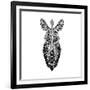 White Zebra Mesh-Lisa Kroll-Framed Art Print