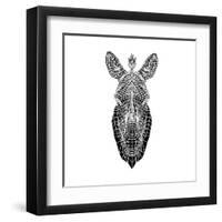 White Zebra Mesh-Lisa Kroll-Framed Art Print