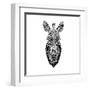 White Zebra Mesh-Lisa Kroll-Framed Art Print