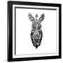 White Zebra Mesh-Lisa Kroll-Framed Art Print