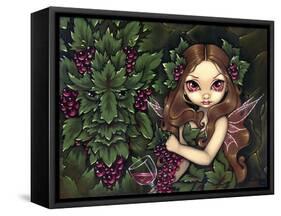 White Zinfandel:  Wine Fairy and Greenman-Jasmine Becket-Griffith-Framed Stretched Canvas