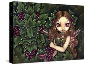 White Zinfandel:  Wine Fairy and Greenman-Jasmine Becket-Griffith-Stretched Canvas