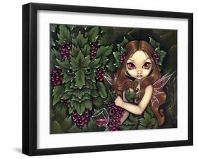 White Zinfandel:  Wine Fairy and Greenman-Jasmine Becket-Griffith-Framed Art Print