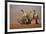 Whitebacked vultures (Gyps africanus) moving in to feed, Zimanga private game reserve, KwaZulu-Nata-Ann and Steve Toon-Framed Photographic Print