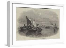 Whitebait Fishing-null-Framed Giclee Print