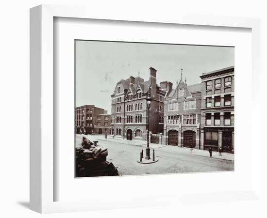 Whitechapel Fire Station, Commercial Road, Stepney, London, 1902-null-Framed Photographic Print