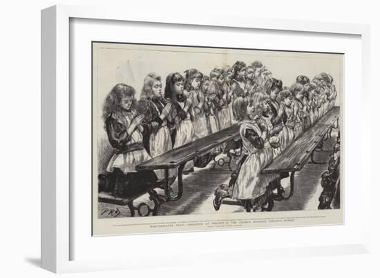 Whitechapel Way, Children at Prayer in the Church Schools, Osborne Street-Charles Paul Renouard-Framed Giclee Print