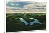 Whiteface Mountain, New York - Aerial View of Lake Placid-Lantern Press-Mounted Premium Giclee Print