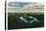 Whiteface Mountain, New York - Aerial View of Lake Placid-Lantern Press-Stretched Canvas