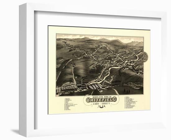 Whitefield, New Hampshire - Panoramic Map-Lantern Press-Framed Art Print