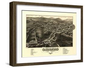 Whitefield, New Hampshire - Panoramic Map-Lantern Press-Framed Art Print