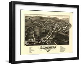 Whitefield, New Hampshire - Panoramic Map-Lantern Press-Framed Art Print