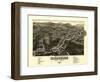 Whitefield, New Hampshire - Panoramic Map-Lantern Press-Framed Premium Giclee Print