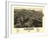 Whitefield, New Hampshire - Panoramic Map-Lantern Press-Framed Art Print