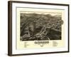 Whitefield, New Hampshire - Panoramic Map-Lantern Press-Framed Art Print