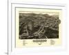 Whitefield, New Hampshire - Panoramic Map-Lantern Press-Framed Art Print