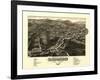 Whitefield, New Hampshire - Panoramic Map-Lantern Press-Framed Art Print