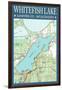 Whitefish Lake Chart - Sawyer County, Wisconsin-Lantern Press-Framed Art Print