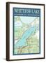 Whitefish Lake Chart - Sawyer County, Wisconsin-Lantern Press-Framed Art Print
