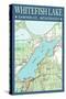 Whitefish Lake Chart - Sawyer County, Wisconsin-Lantern Press-Stretched Canvas