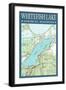 Whitefish Lake Chart - Sawyer County, Wisconsin-Lantern Press-Framed Art Print