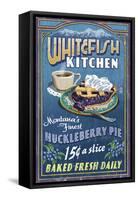 Whitefish, Montana - Huckleberry-Lantern Press-Framed Stretched Canvas