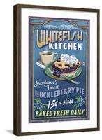 Whitefish, Montana - Huckleberry-Lantern Press-Framed Art Print