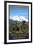 Whitefish, Montana - Ride the Trails-Lantern Press-Framed Art Print