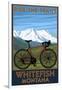 Whitefish, Montana - Ride the Trails-Lantern Press-Framed Art Print