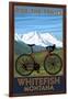 Whitefish, Montana - Ride the Trails-Lantern Press-Framed Art Print