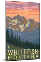 Whitefish, Montana - Spring Flowers-Lantern Press-Mounted Art Print