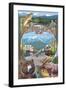 Whitefish, Montana Town Views-Lantern Press-Framed Art Print