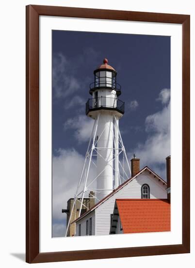 Whitefish Point Lighthouse, the oldest operating light on Lake Superior, Michigan-Adam Jones-Framed Premium Photographic Print