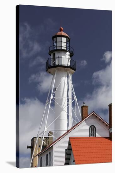 Whitefish Point Lighthouse, the oldest operating light on Lake Superior, Michigan-Adam Jones-Stretched Canvas