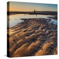 Whiteford Lighthouse, Whiteford Sands, Gower, Wales-Dan Santillo-Stretched Canvas