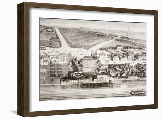 Whitehall Palace as it Appeared in the 17th Century During the Reign of James II-null-Framed Giclee Print