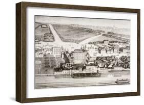 Whitehall Palace as it Appeared in the 17th Century During the Reign of James II-null-Framed Giclee Print