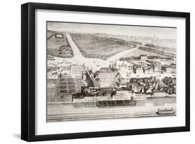 Whitehall Palace as it Appeared in the 17th Century During the Reign of James II-null-Framed Giclee Print