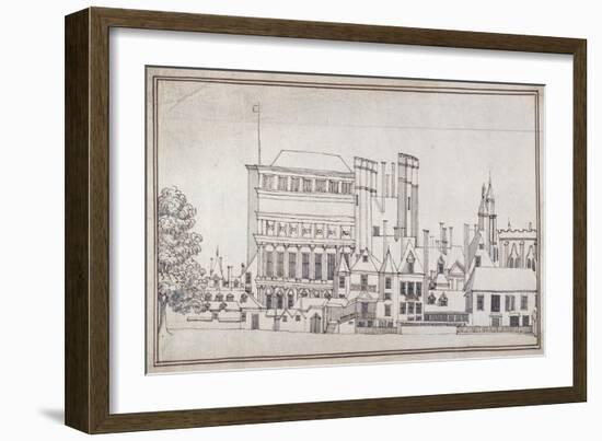 Whitehall with the Holbein Gate and Inigo Jones's Banqueting House, C.1677-Noel Gasselin-Framed Giclee Print