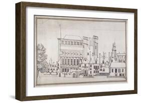 Whitehall with the Holbein Gate and Inigo Jones's Banqueting House, C.1677-Noel Gasselin-Framed Giclee Print