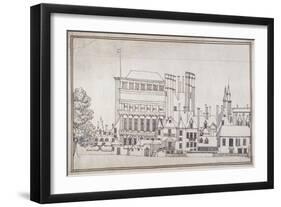 Whitehall with the Holbein Gate and Inigo Jones's Banqueting House, C.1677-Noel Gasselin-Framed Giclee Print