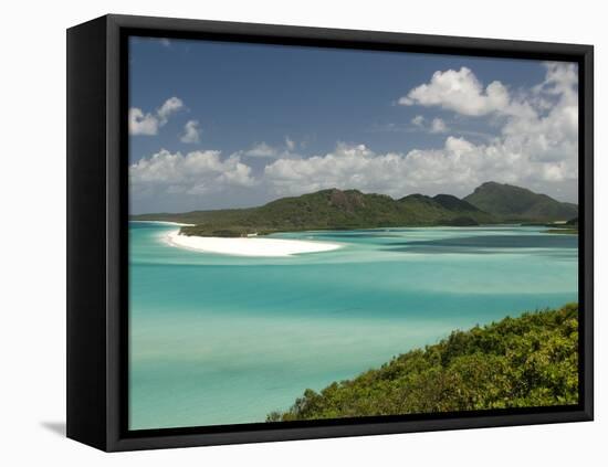 Whitehaven Beach and Hill Inlet, Whitsunday Island, Queensland, Australia, Pacific-Tony Waltham-Framed Stretched Canvas