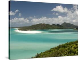 Whitehaven Beach and Hill Inlet, Whitsunday Island, Queensland, Australia, Pacific-Tony Waltham-Stretched Canvas